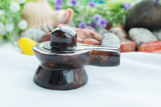Gomed Hessonite Shivlinga - 89 gms