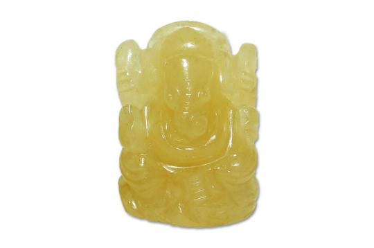 Yellow Jade Ganesh - 153 gms
