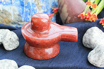 Natural Sunstone Shivaling - 89 gms
