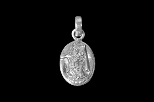 Radha Krishna Locket - in Pure Silver - Design III
