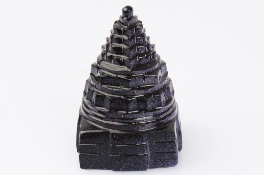 Shree Yantra in Blue Sun Stone - 104 gms