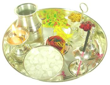 Puja Thali - silver