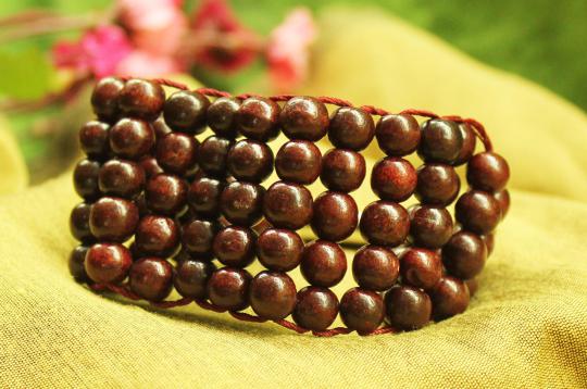 Red Sandalwood Multi Beads Bracelet