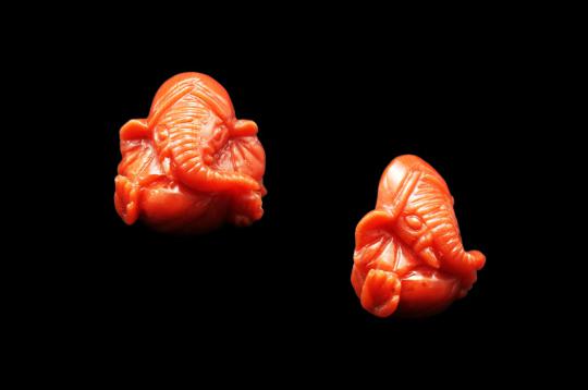 Coral Ganesha - 9.50 carats
