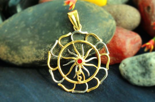 Gold Plated Surya Locket  - I