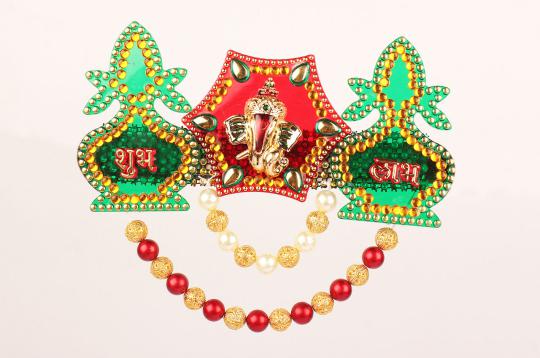 Shubh Labh Kalash with Ganesh acrylic set