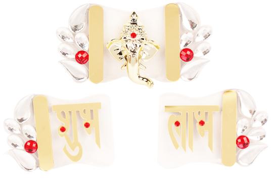 Shubh Labh with Ganesh acrylic set