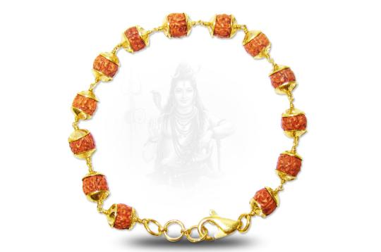 Rudraksha Bracelet in gold - Design III