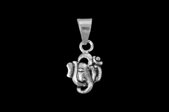OM Ganesh Locket in Pure Silver - I