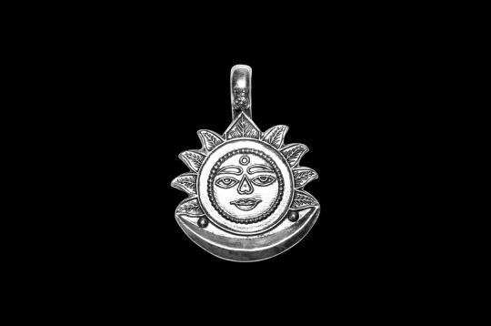 Surya Locket - in Pure Silver - Design II