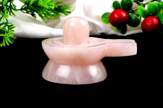 Shivlinga in Rose Quartz - 131 gms