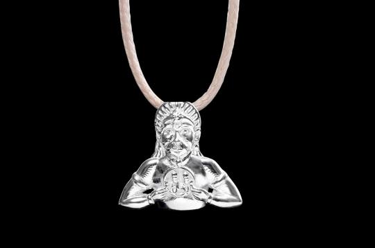 Hanuman locket in pure silver - Design VIII