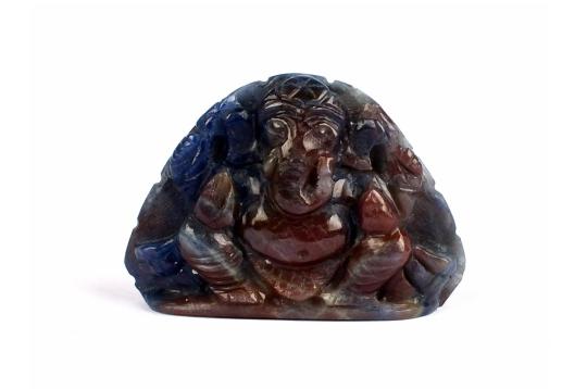 Ganesha Murti in Blue Sapphire