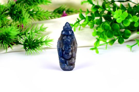 Ganesha Idol in Blue Sapphire