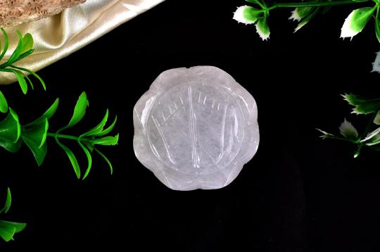Laxmi Charan in White Agate - 49 gms