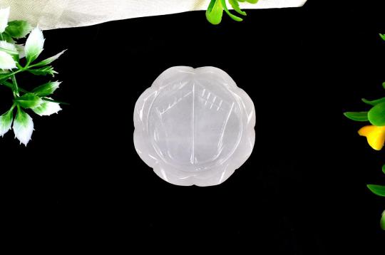 Laxmi Charan in White Agate - 49 gms - II