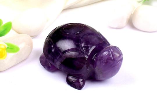 Amethyst Turtle (Kurma) - 56 gms
