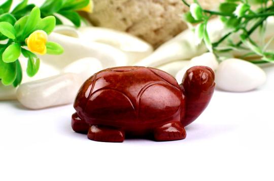 Red Jasper Turtle (Kurma) - 68 gms