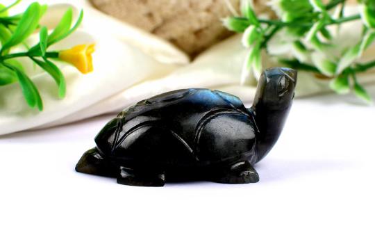 Labradorite Turtle (Kurma) - 50 gms