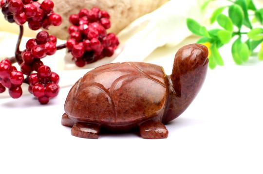 Red Aventurine Tortoise/Kurma - 78 gms
