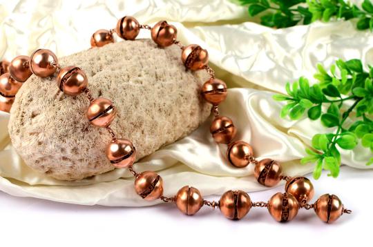 5 mukhi Guru mala in copper caps