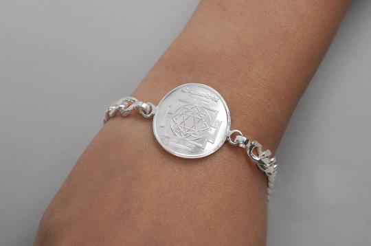 Shree Mahalakshmi Yantra Bracelet in 925 Sterling Silver