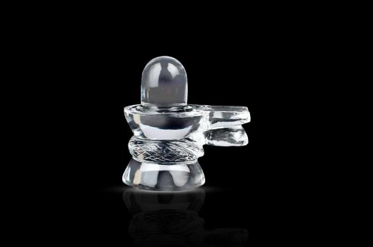 Sphatik Shivling With Snake - 157 gms
