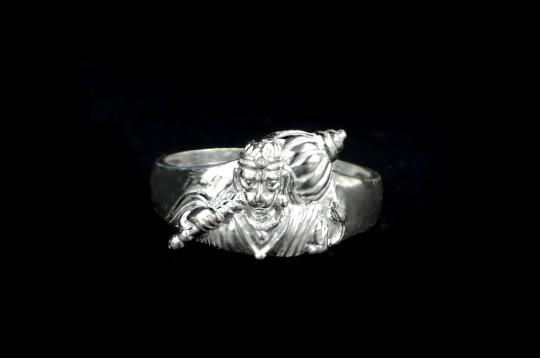 Hanuman Ring in Pure Silver - Design VII