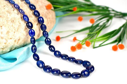 Blue Sapphire Oval Necklace - I