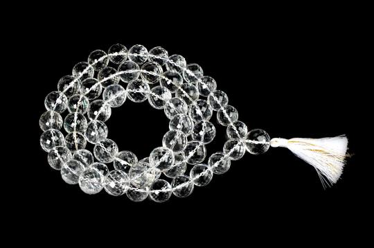 Diamond cut Sphatik mala