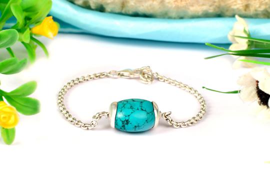 Turquoise Bracelet in Silver