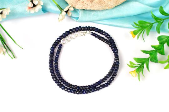 Blue Sapphire faceted Necklace