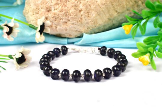 Blue Sapphire Bracelet - Button Shape - I