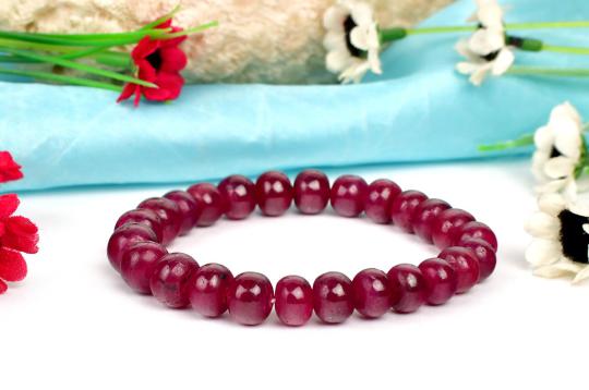 Ruby Bracelet -  Rondelle beads