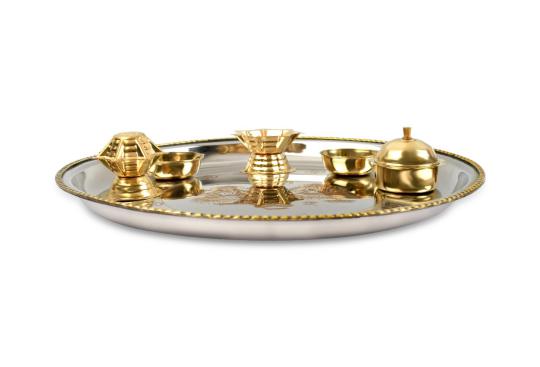 Steel Pooja Thali Set