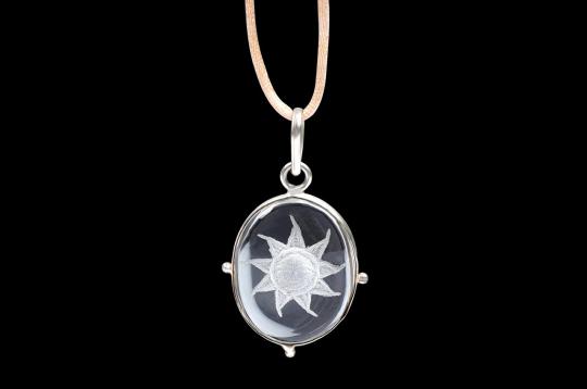 Surya Locket in Crystal