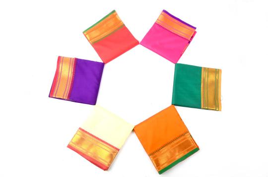 Art silk dhoti with Shawl - Design II