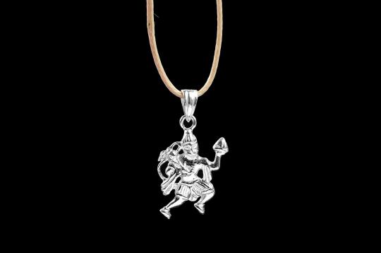 Hanuman locket in pure silver - Design V
