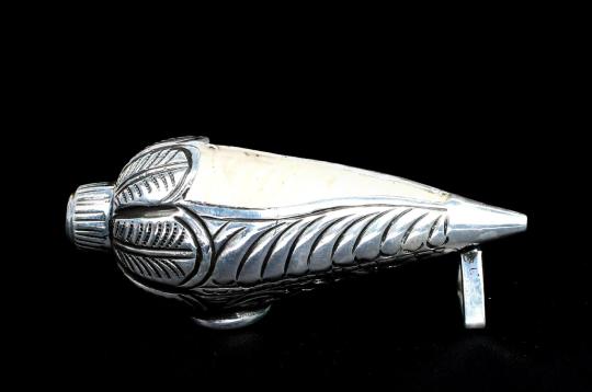 Shankh Stand in Pure Silver - I