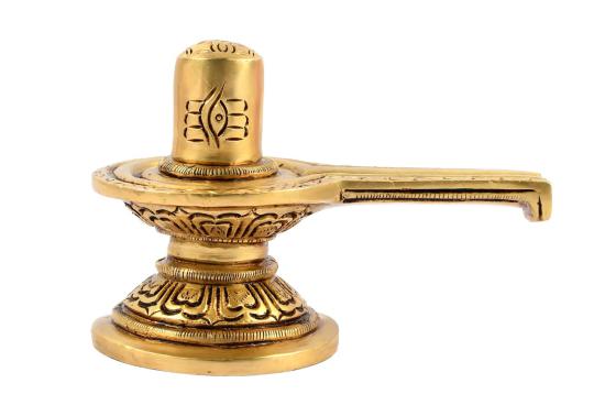 Brass Designer Shivling - Design I
