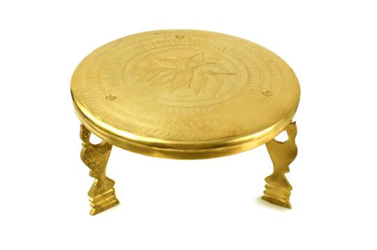 Lotus Pedestal in Brass