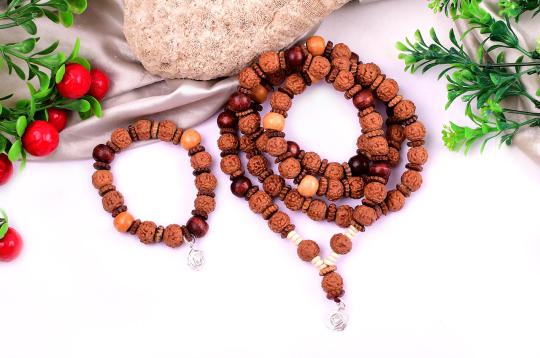 6 mukhi Skanda mala and bracelet set