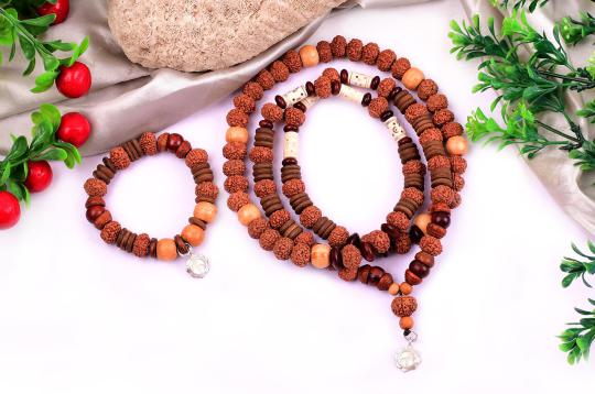 7 mukhi Laxmi mala and bracelet set