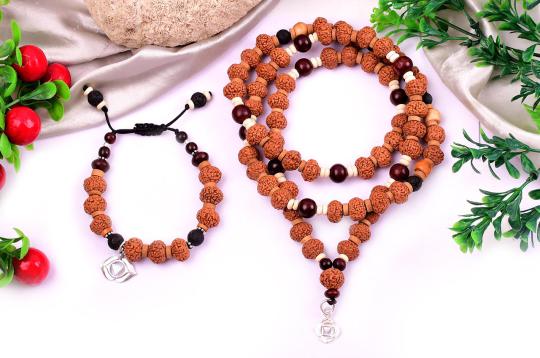 8 mukhi Ganesh mala and bracelet set