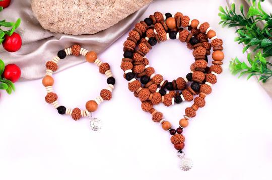 9 mukhi Durga mala and bracelet set