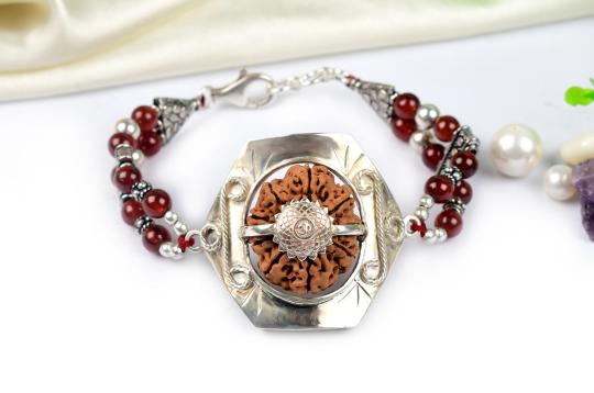 9 Mukhi and Gomedh Bracelet