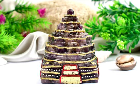 Amethyst Shree Yantra - 385 gms