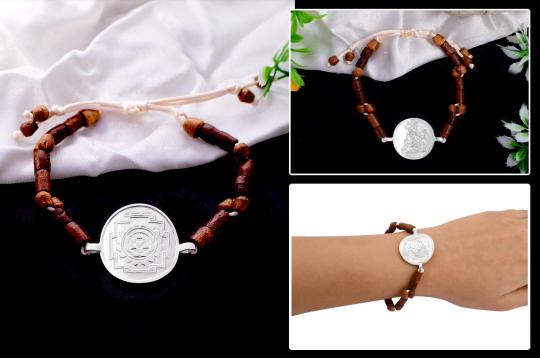 Baglamukhi Yantra Bracelet in 925 Sterling Silver