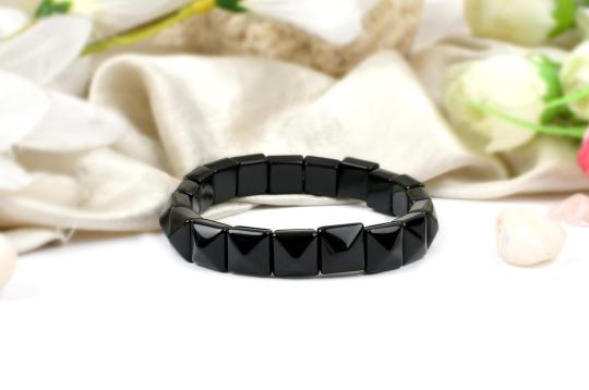 Black Jade Bracelet - Square Beads