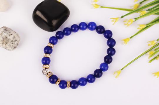 Blue Agate Buddha Bracelet